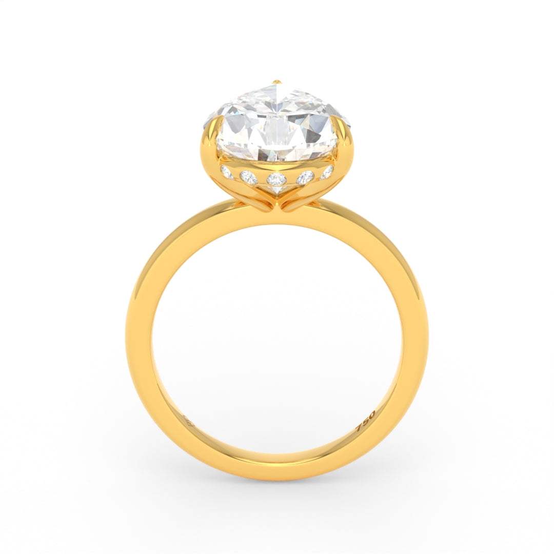 Léa Pear Cut Diamond With Hidden Halo Engagement Ring