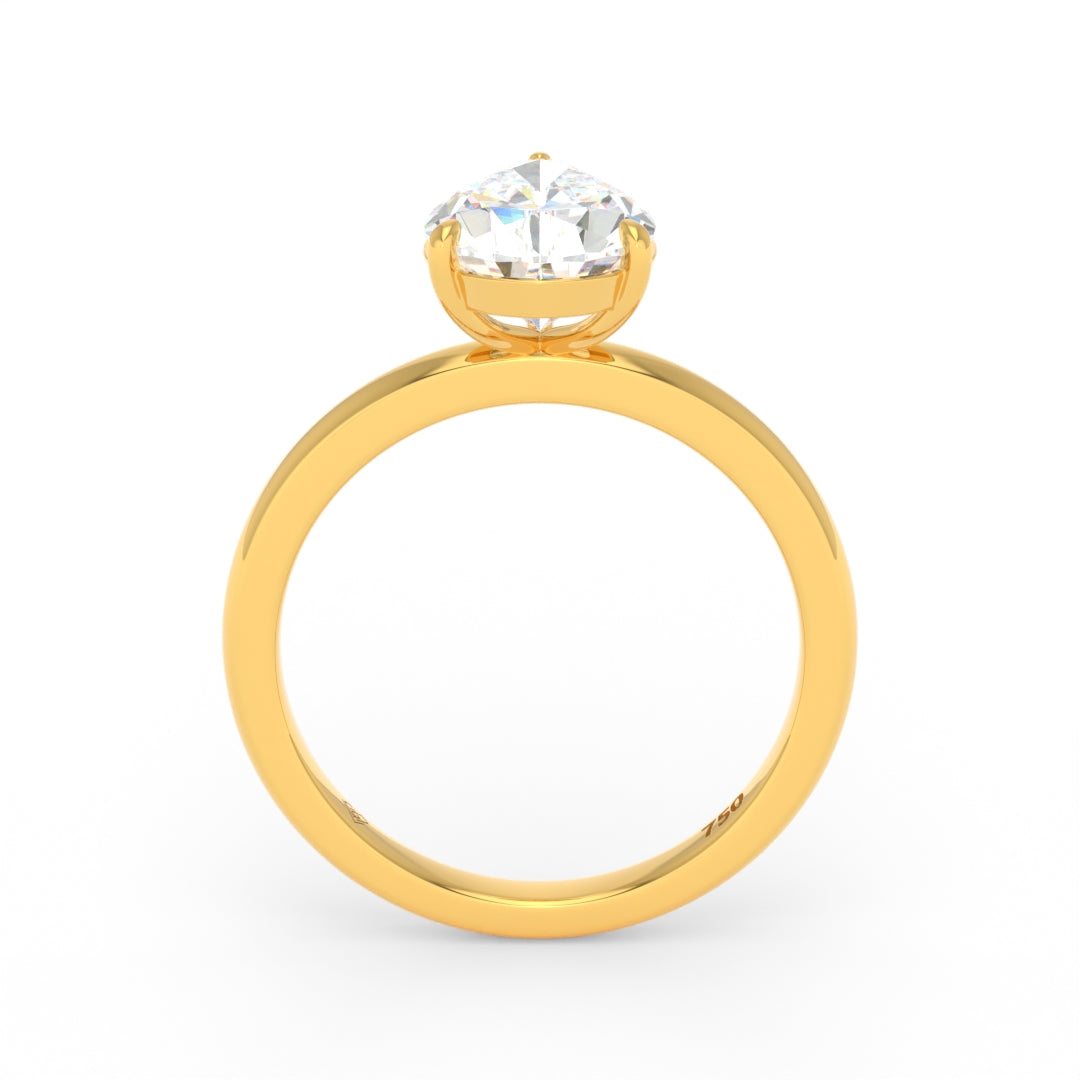 Noémie Solitaire Pear Cut With Diamond Engagement Ring