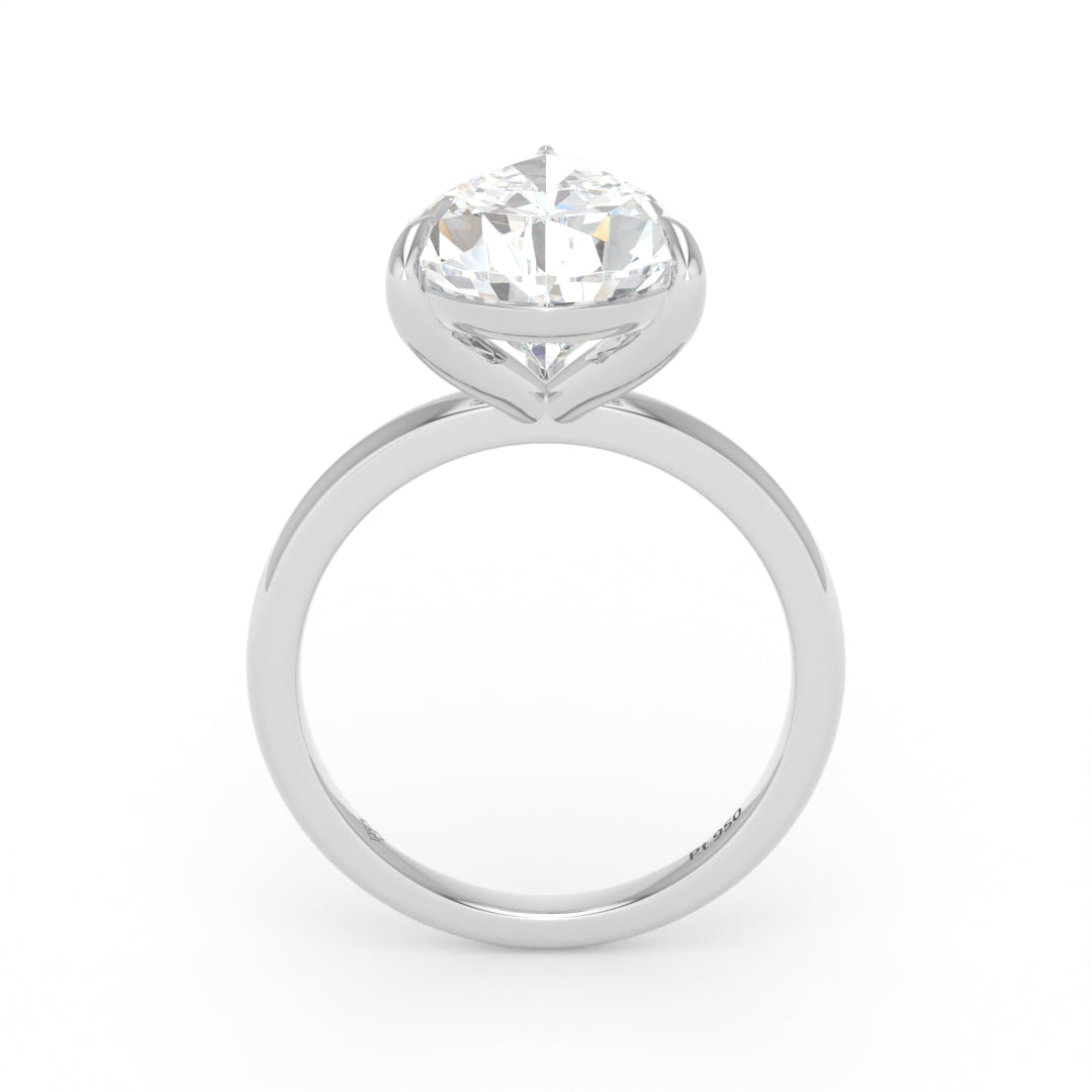 Noémie Solitaire Pear Cut With Diamond Engagement Ring