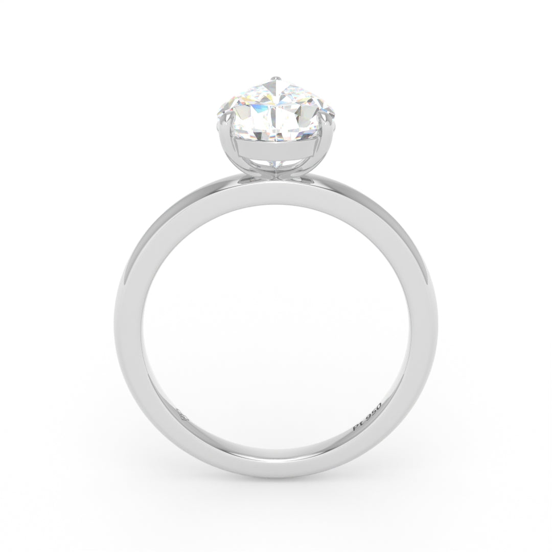 Noémie Solitaire Pear Cut With Diamond Engagement Ring