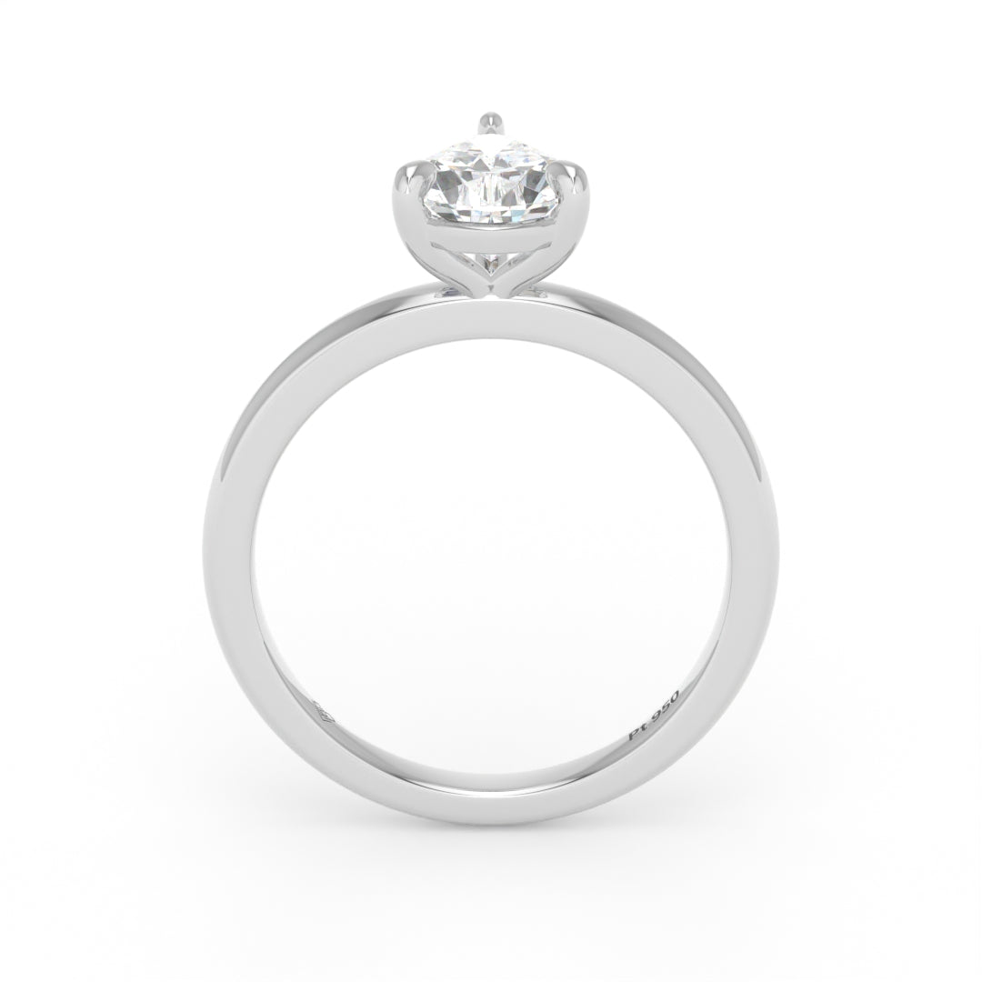 Noémie Solitaire Pear Cut With Diamond Engagement Ring
