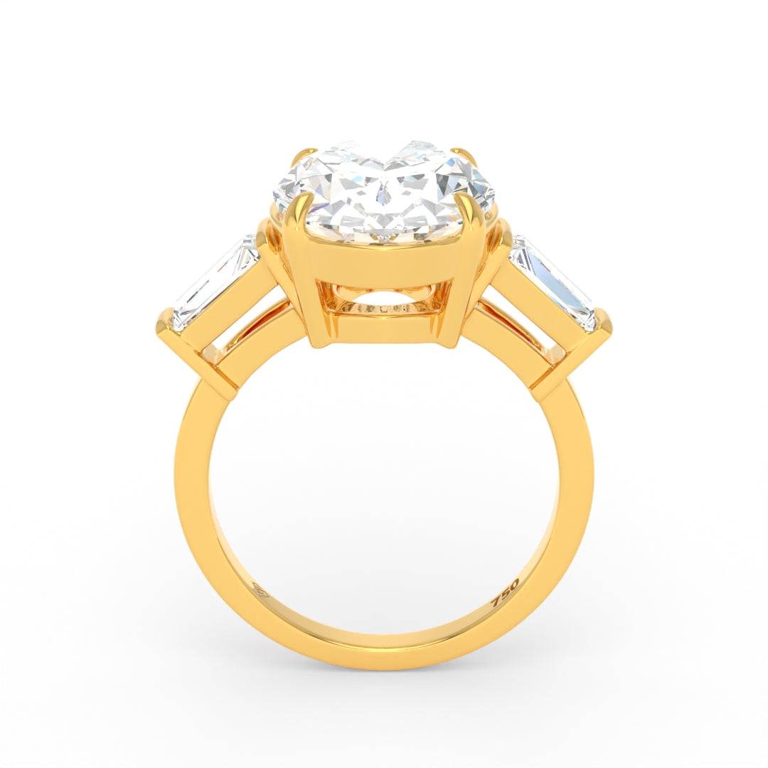 Mary Oval Cut Diamond Engagement Ring With Tapering Baguettes Cut Side Diamond