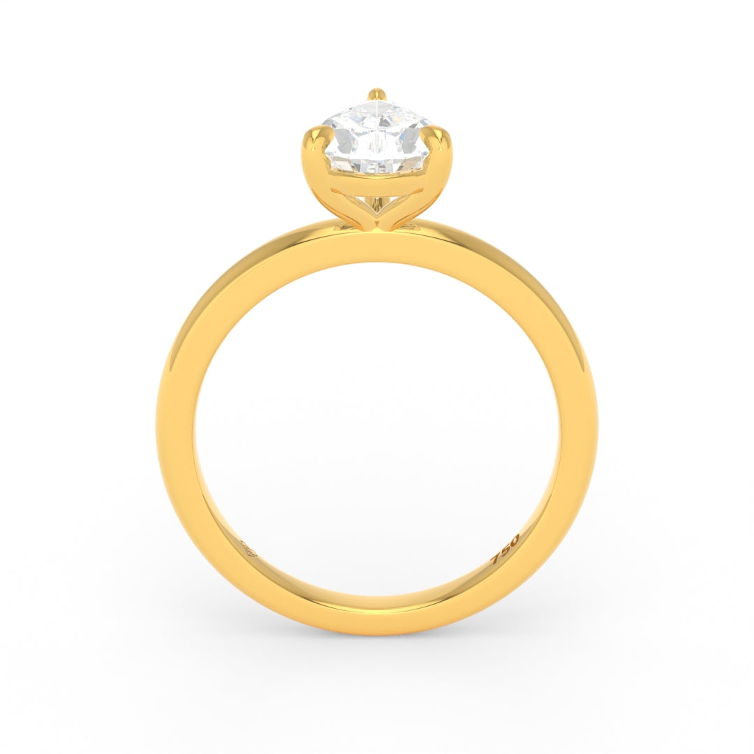 Noémie Solitaire Pear Cut With Diamond Engagement Ring