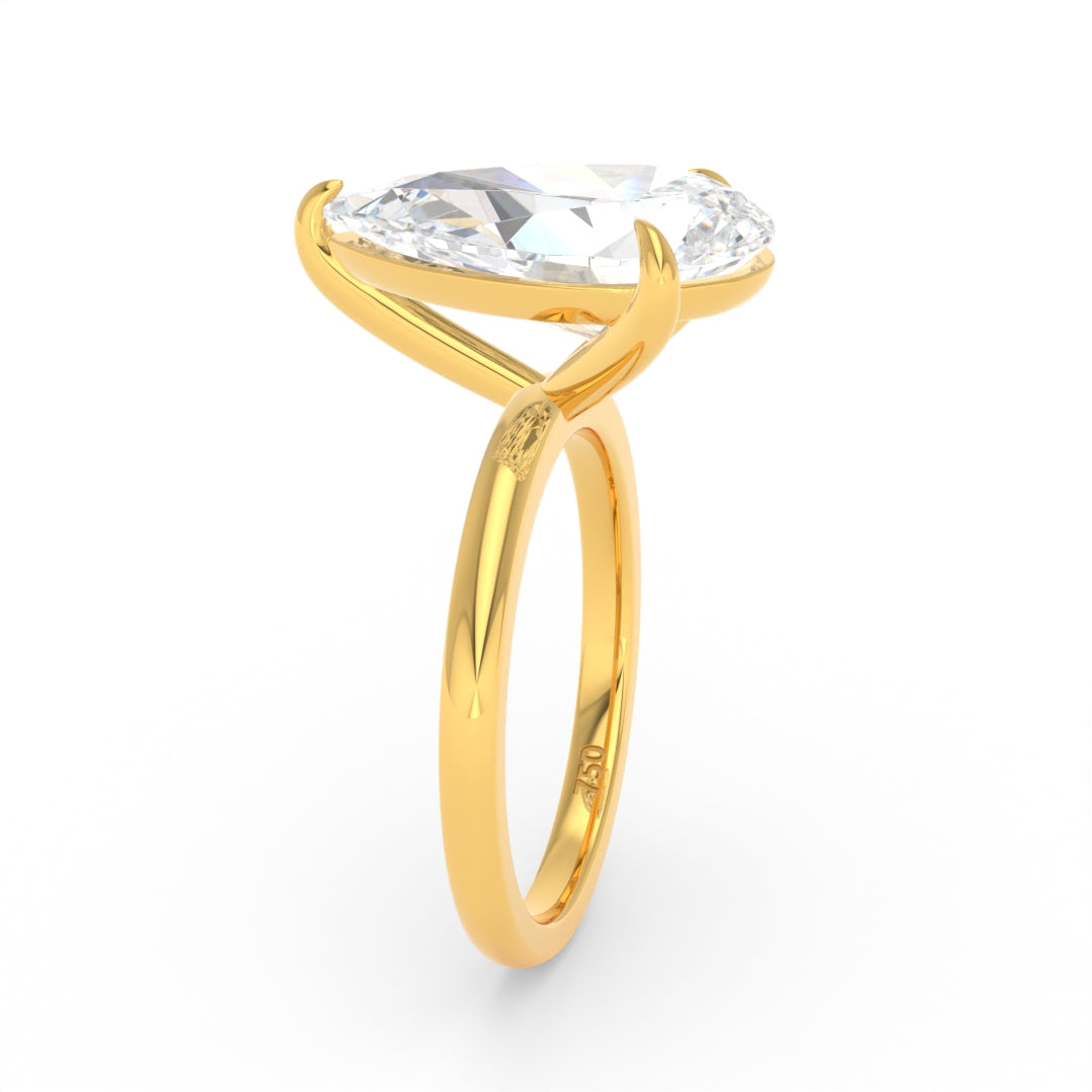 Noémie Solitaire Pear Cut With Diamond Engagement Ring