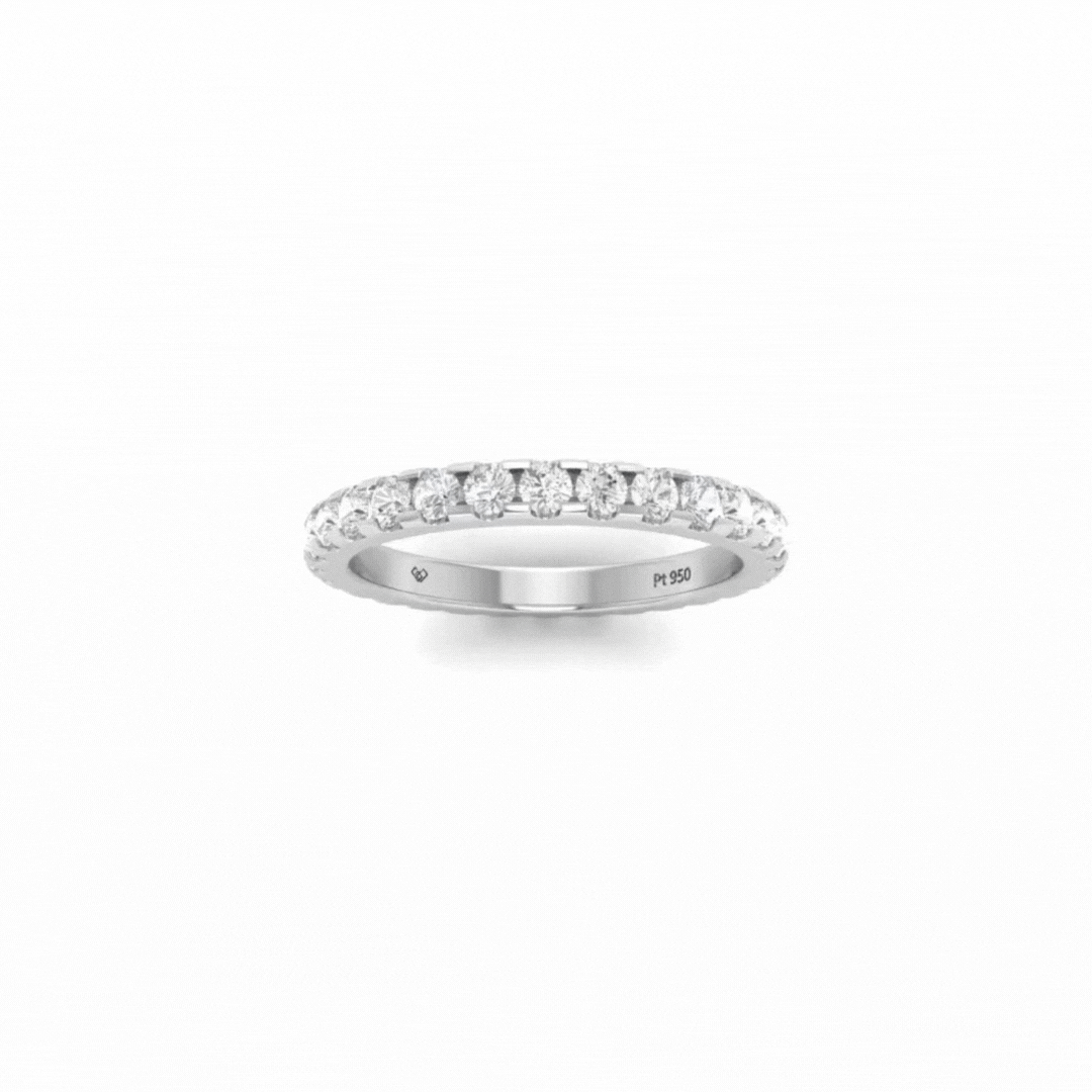 Enora Round cut wedding band 1.00 Ct