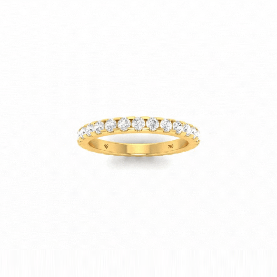 Enora Round cut wedding band 1.00 Ct
