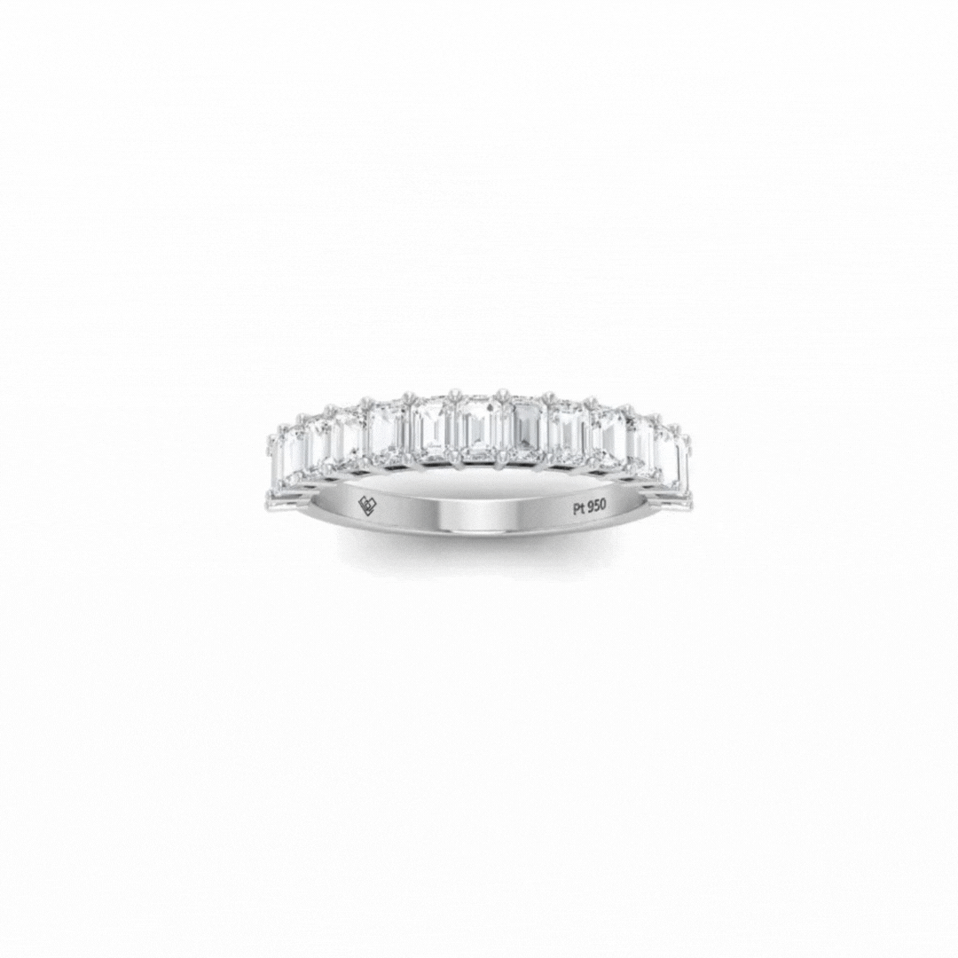Eve Emerald cut wedding band 1.50 Ct