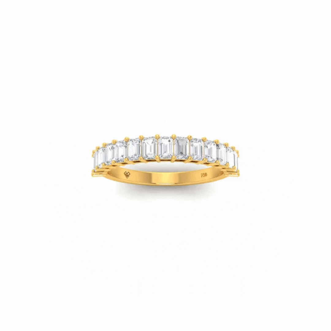 Eve Emerald cut wedding band 1.50 Ct