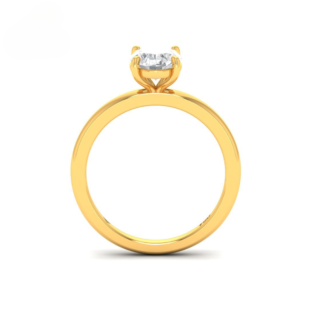 Noémie Solitaire Oval Cut With Diamond Engagement Ring