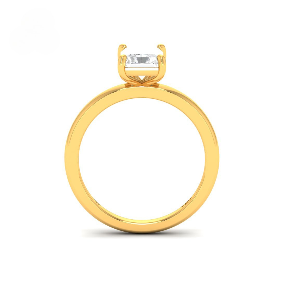 Noémie Solitaire Radiant Cut With Diamond Engagement Ring