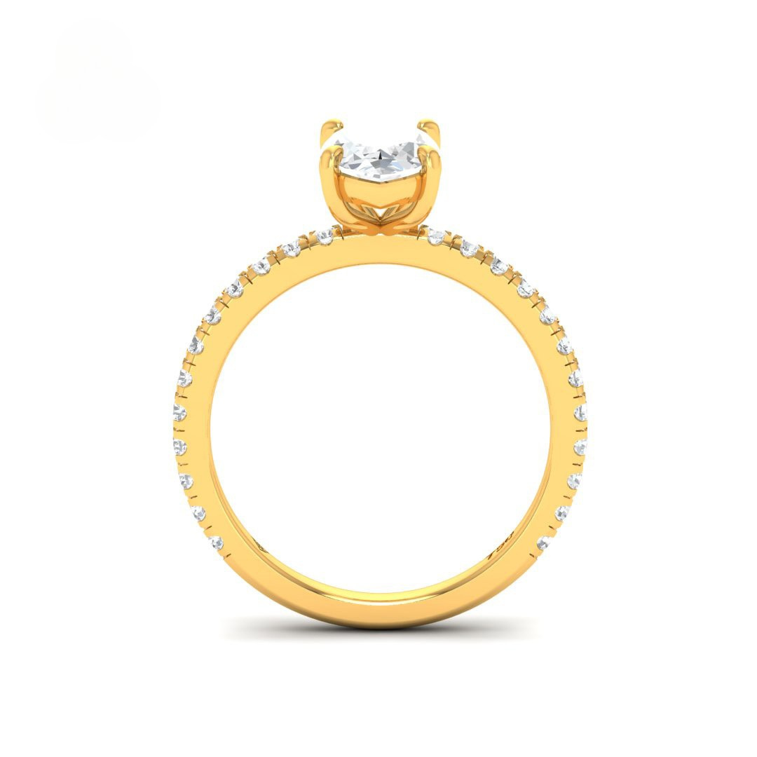 Abigail Marquise With Diamond Band Engagement Ring