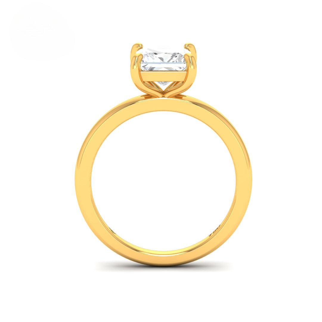 Noémie Solitaire Princess Cut With Diamond Engagement Ring