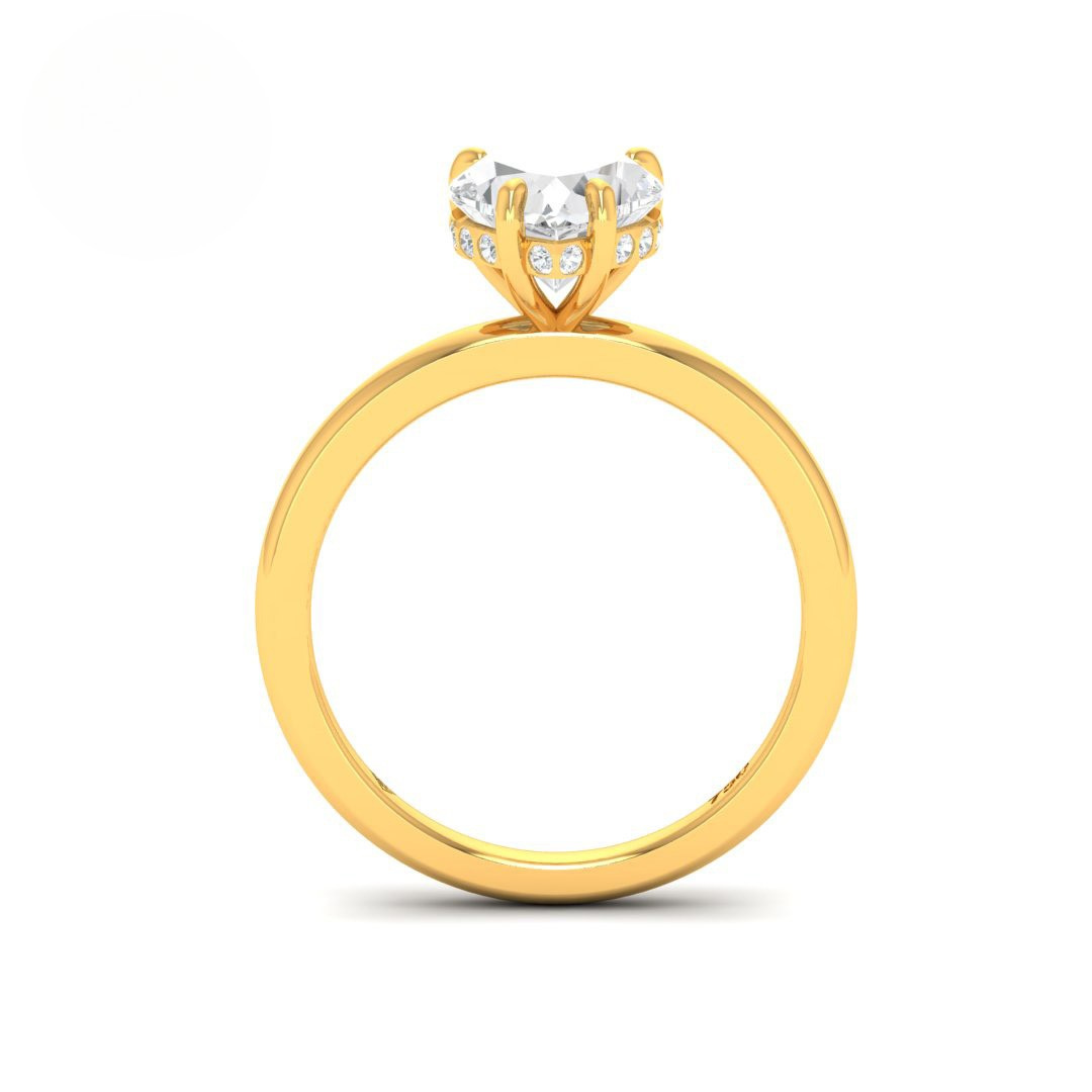 Léa Heart Cut Diamond With Hidden Halo Engagement Ring