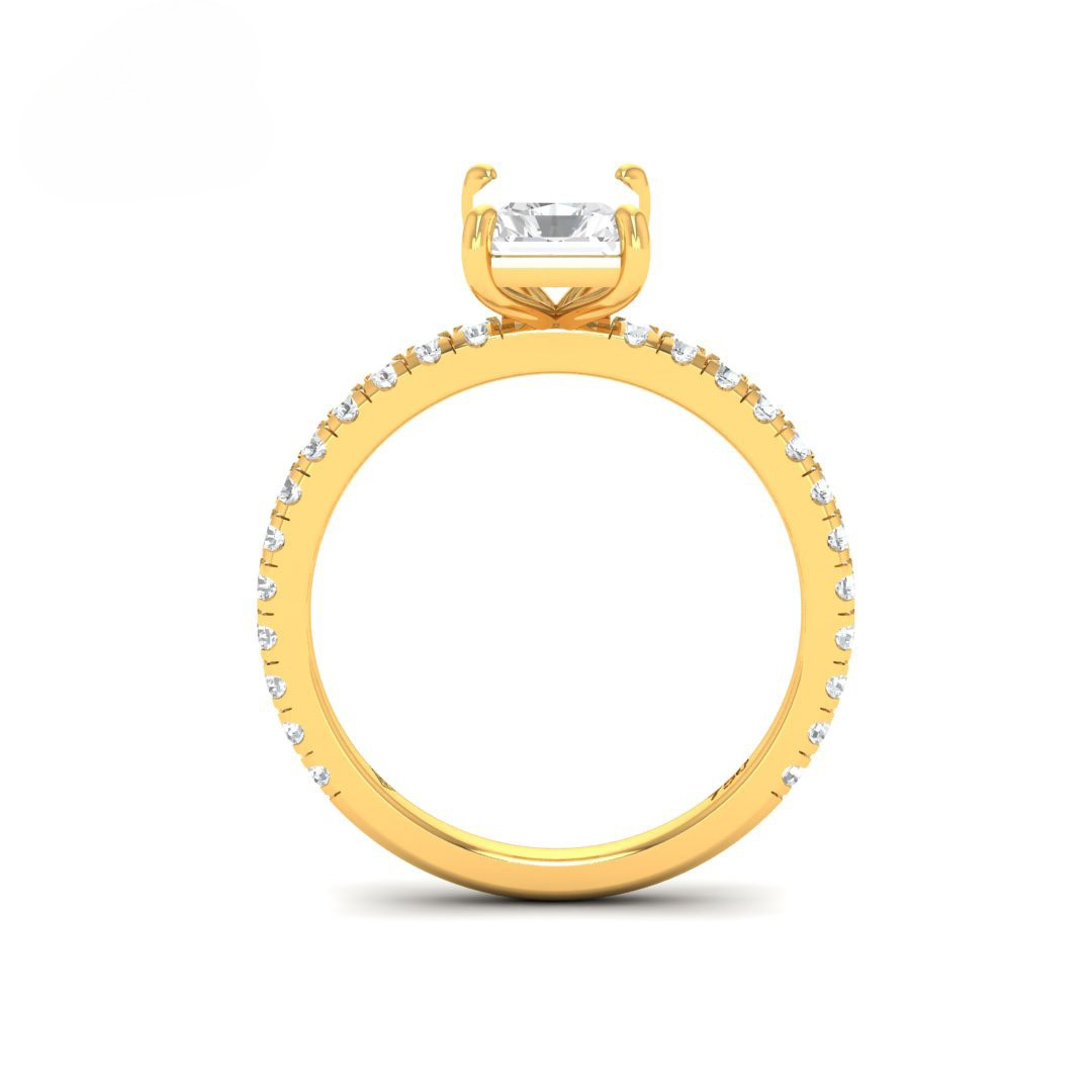 Abigail Radiant With Diamond Band Engagement Ring