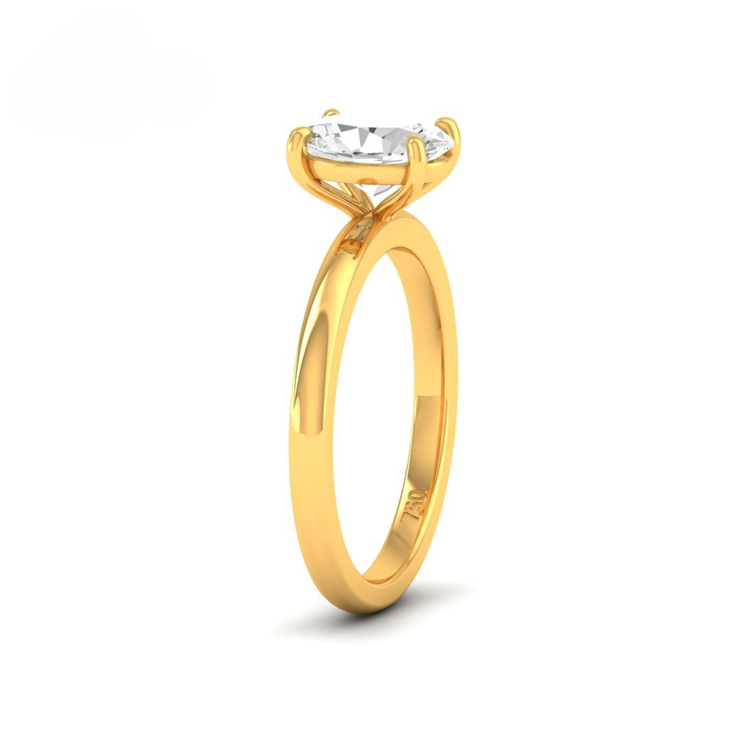 Noémie Solitaire Oval Cut With Diamond Engagement Ring