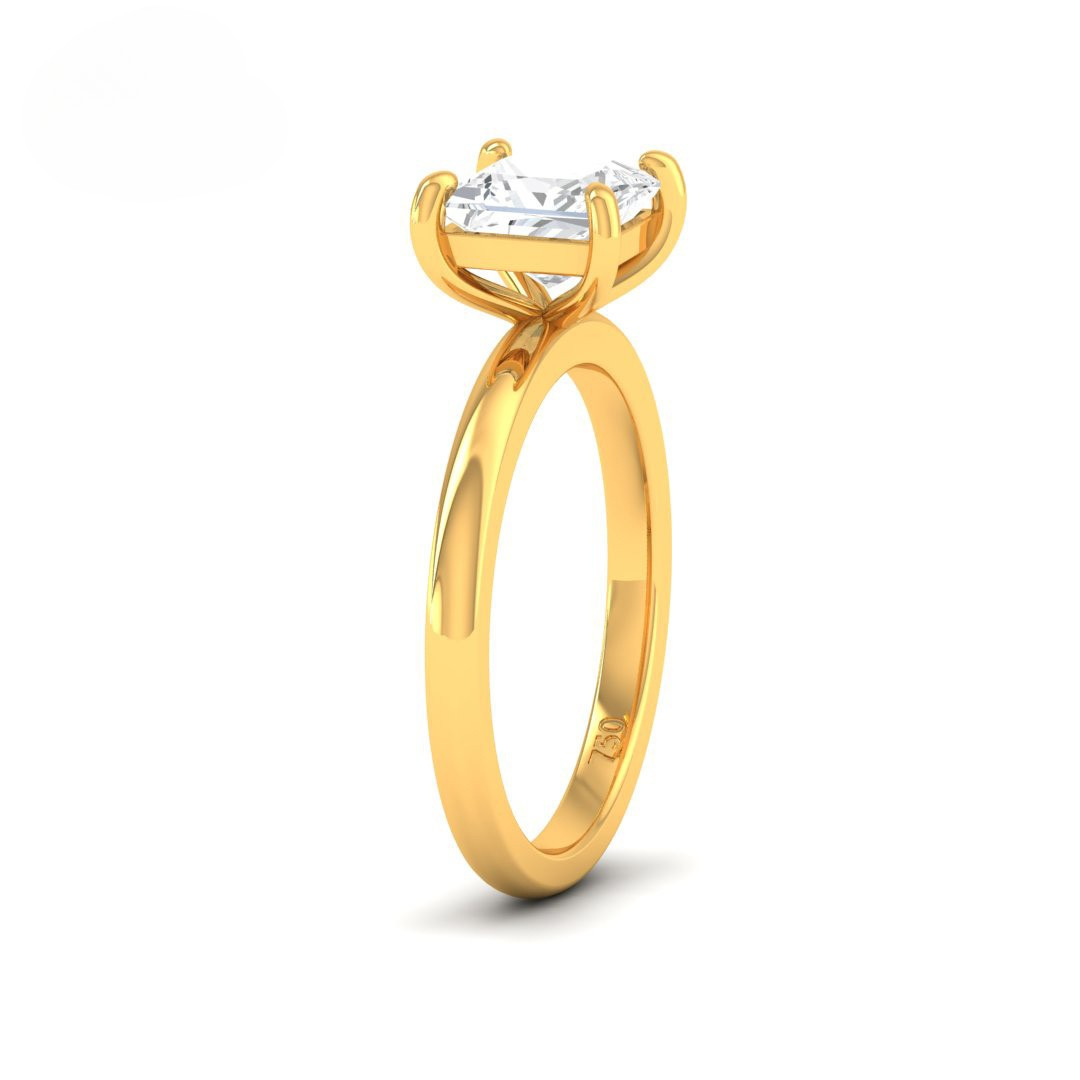 Noémie Solitaire Princess Cut With Diamond Engagement Ring