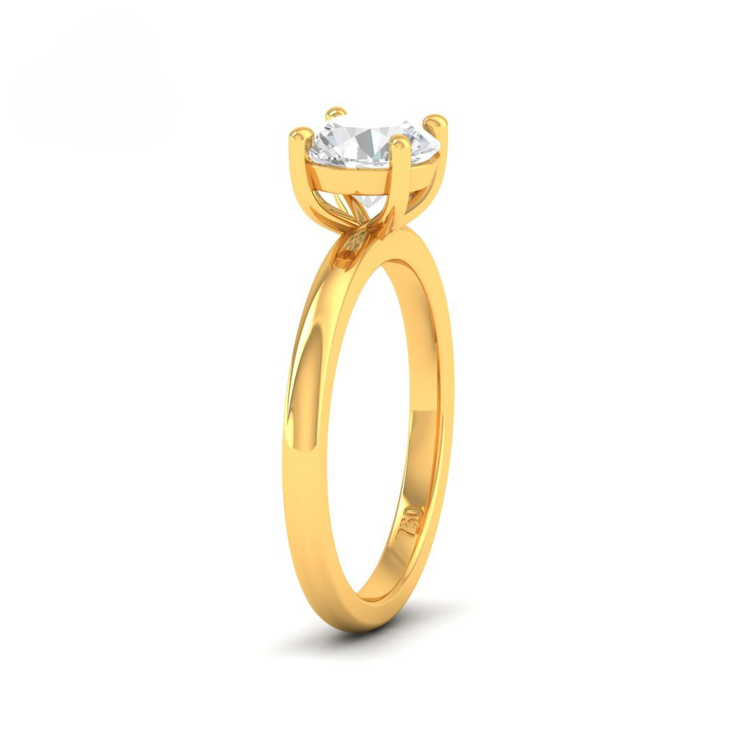 Noémie Solitaire Round Cut With Diamond Engagement Ring