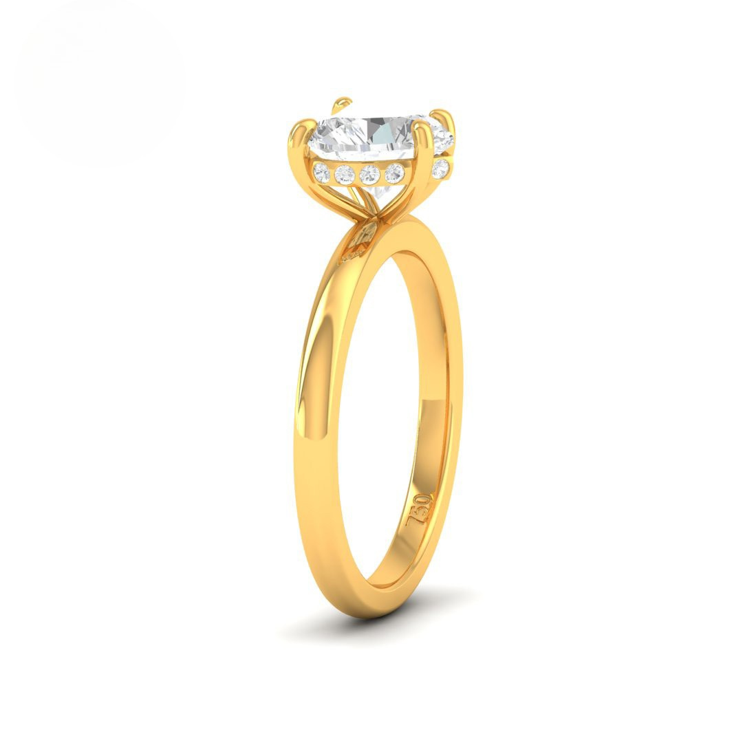 Léa Heart Cut Diamond With Hidden Halo Engagement Ring
