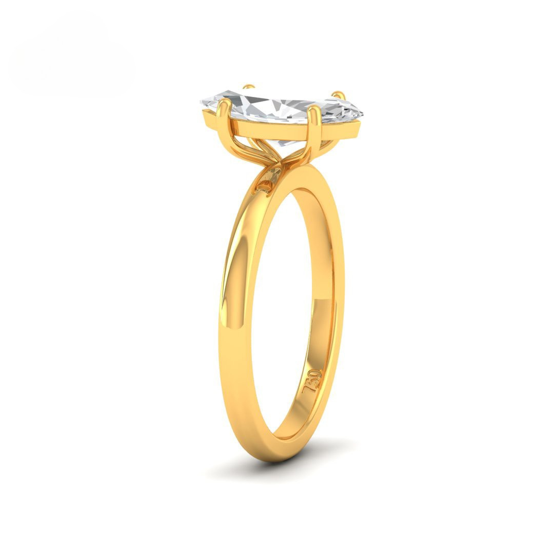 Noémie Solitaire Marquise Cut With Diamond Ring