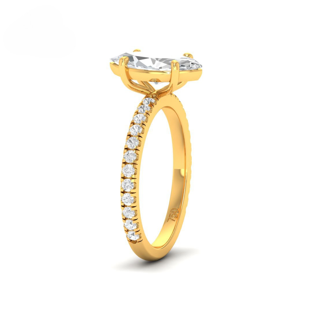 Abigail Marquise With Diamond Band Engagement Ring