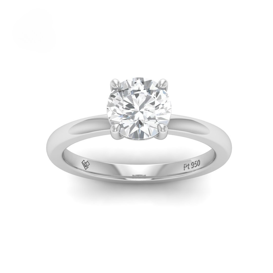 Noémie Solitaire Round Cut With Diamond Engagement Ring