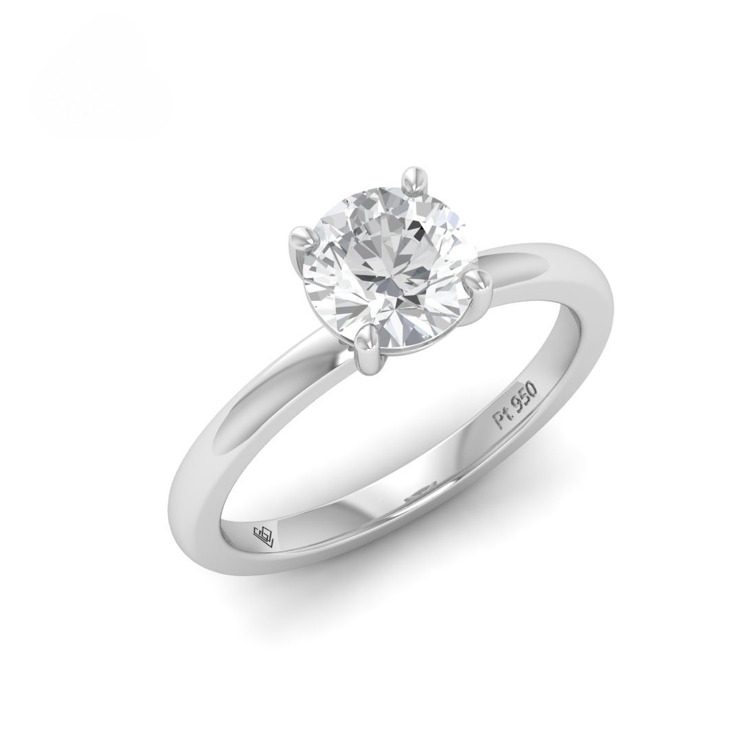 Noémie Solitaire Round Cut With Diamond Engagement Ring