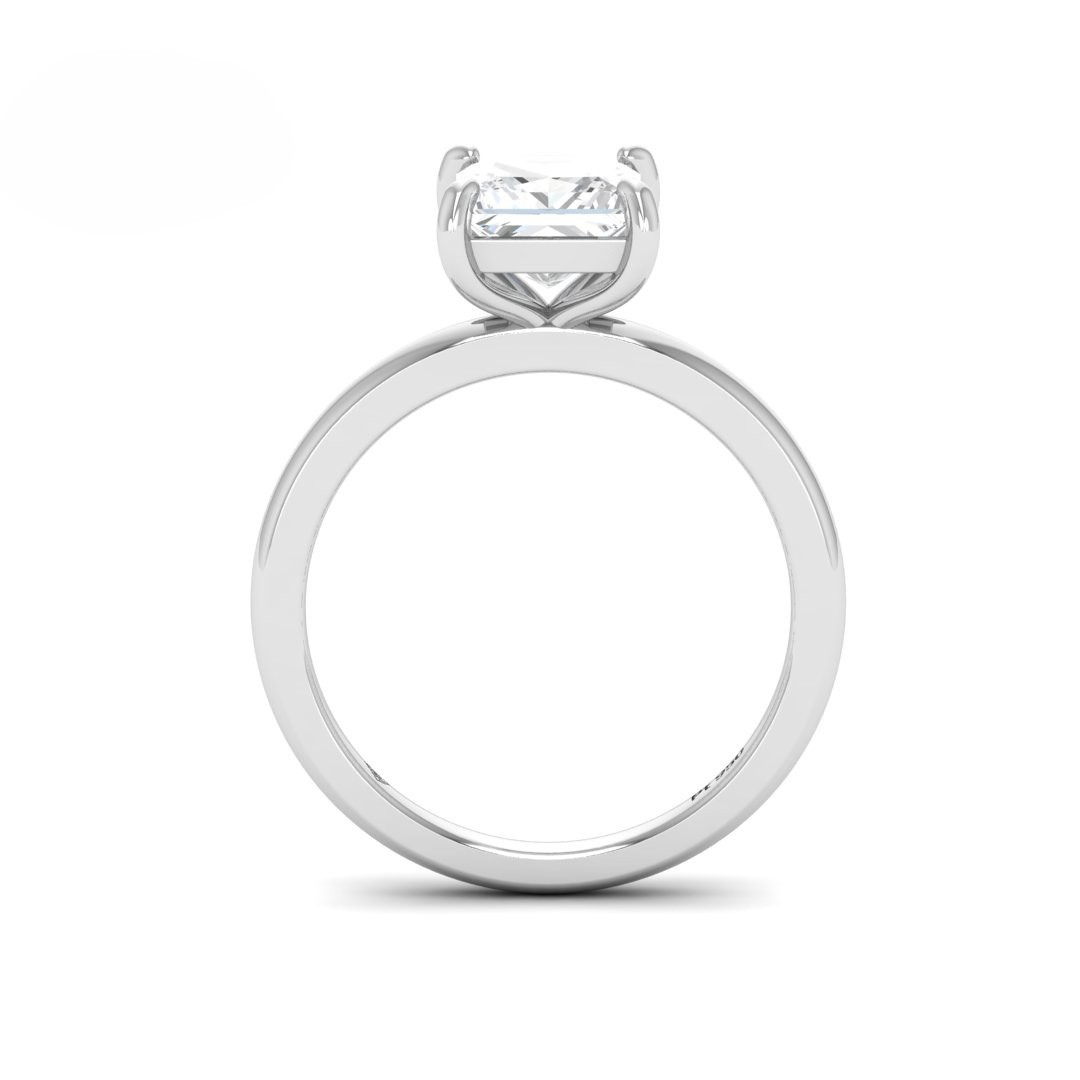Noémie Solitaire Princess Cut With Diamond Engagement Ring