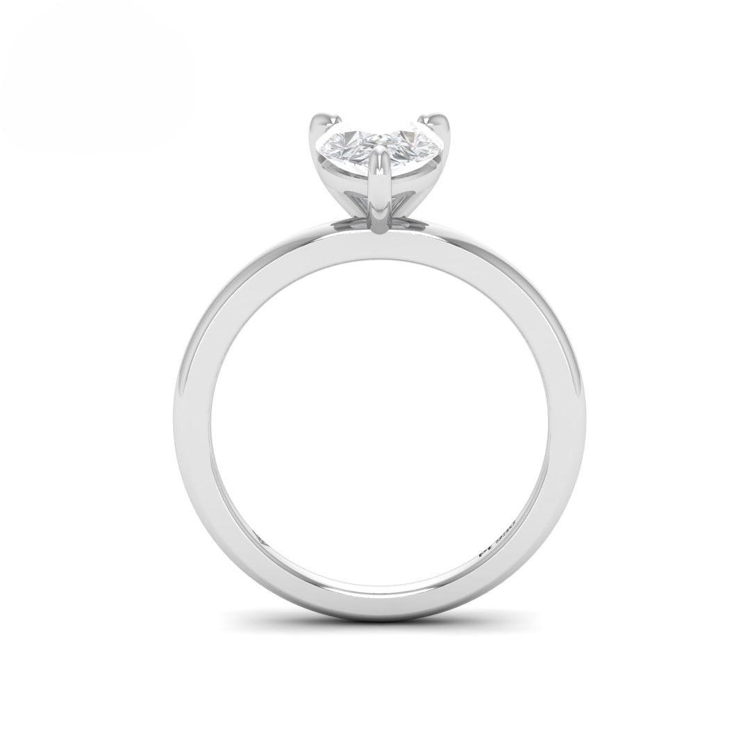 Noémie Solitaire Pear Cut With Diamond Engagement Ring