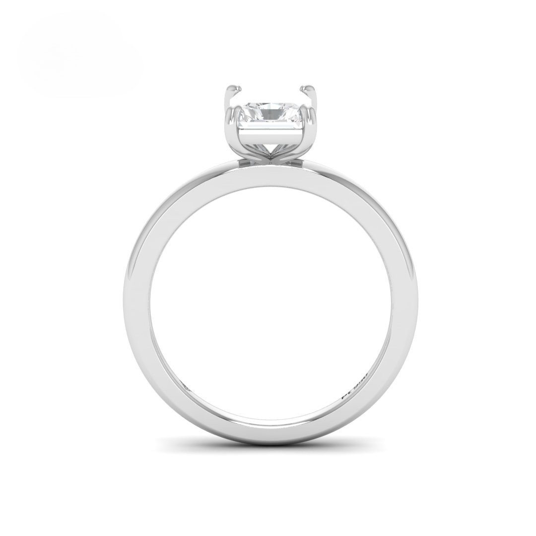 Noémie Solitaire Radiant Cut With Diamond Engagement Ring