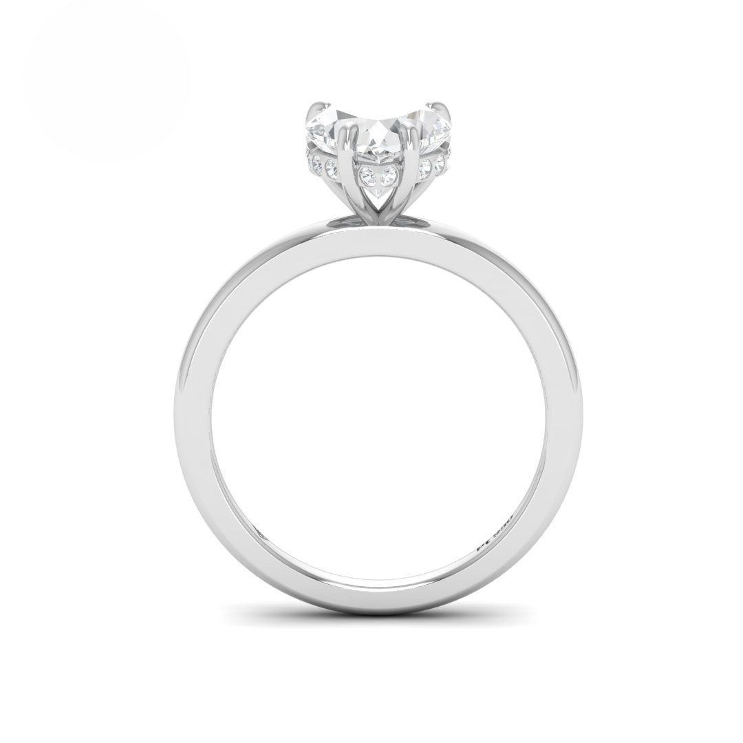 Léa Heart Cut Diamond With Hidden Halo Engagement Ring