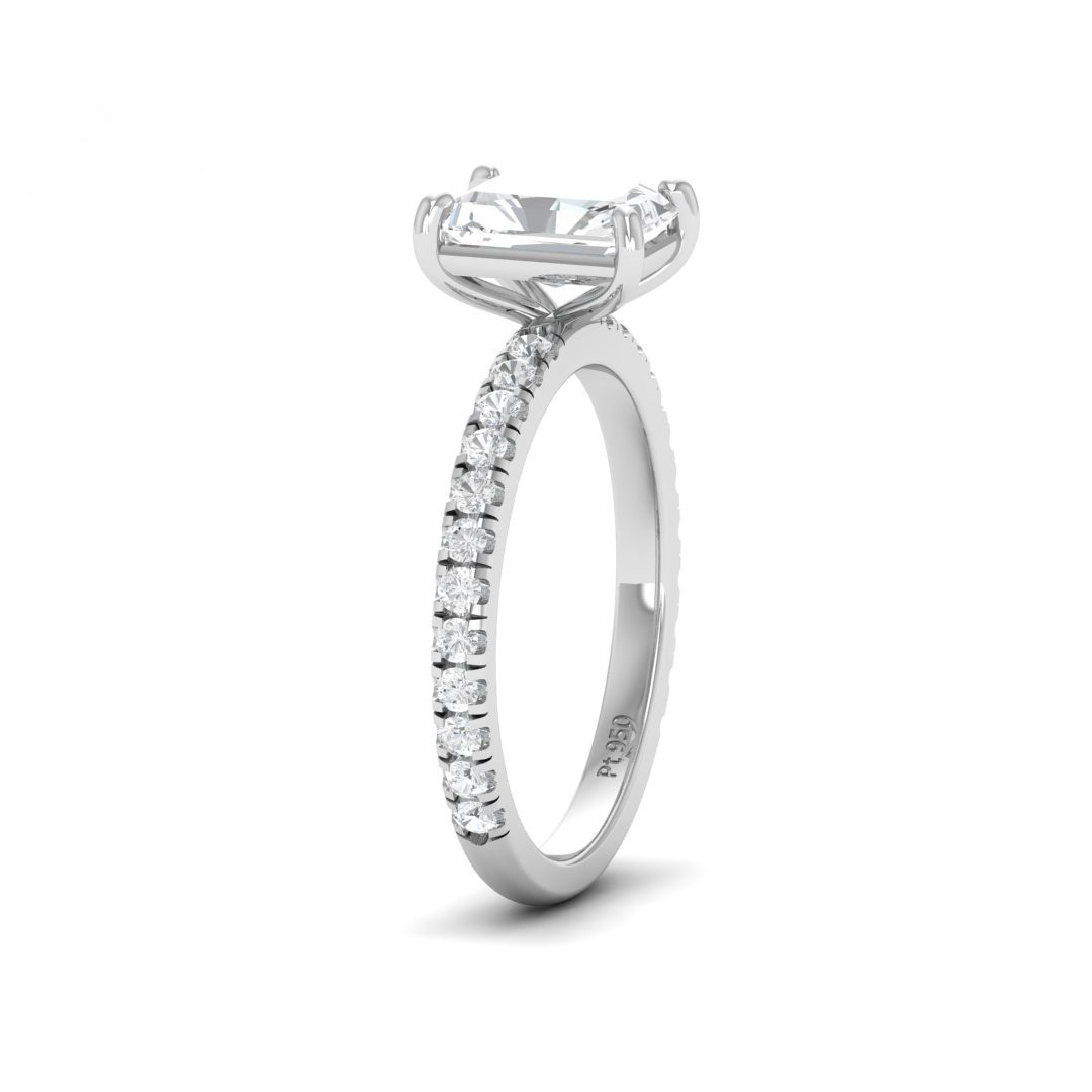 Abigail Radiant With Diamond Band Engagement Ring