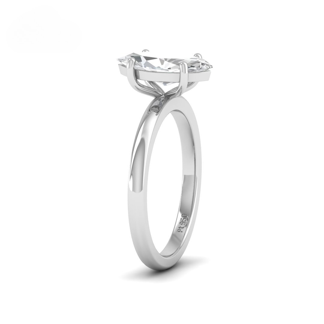 Noémie Solitaire Marquise Cut With Diamond Ring