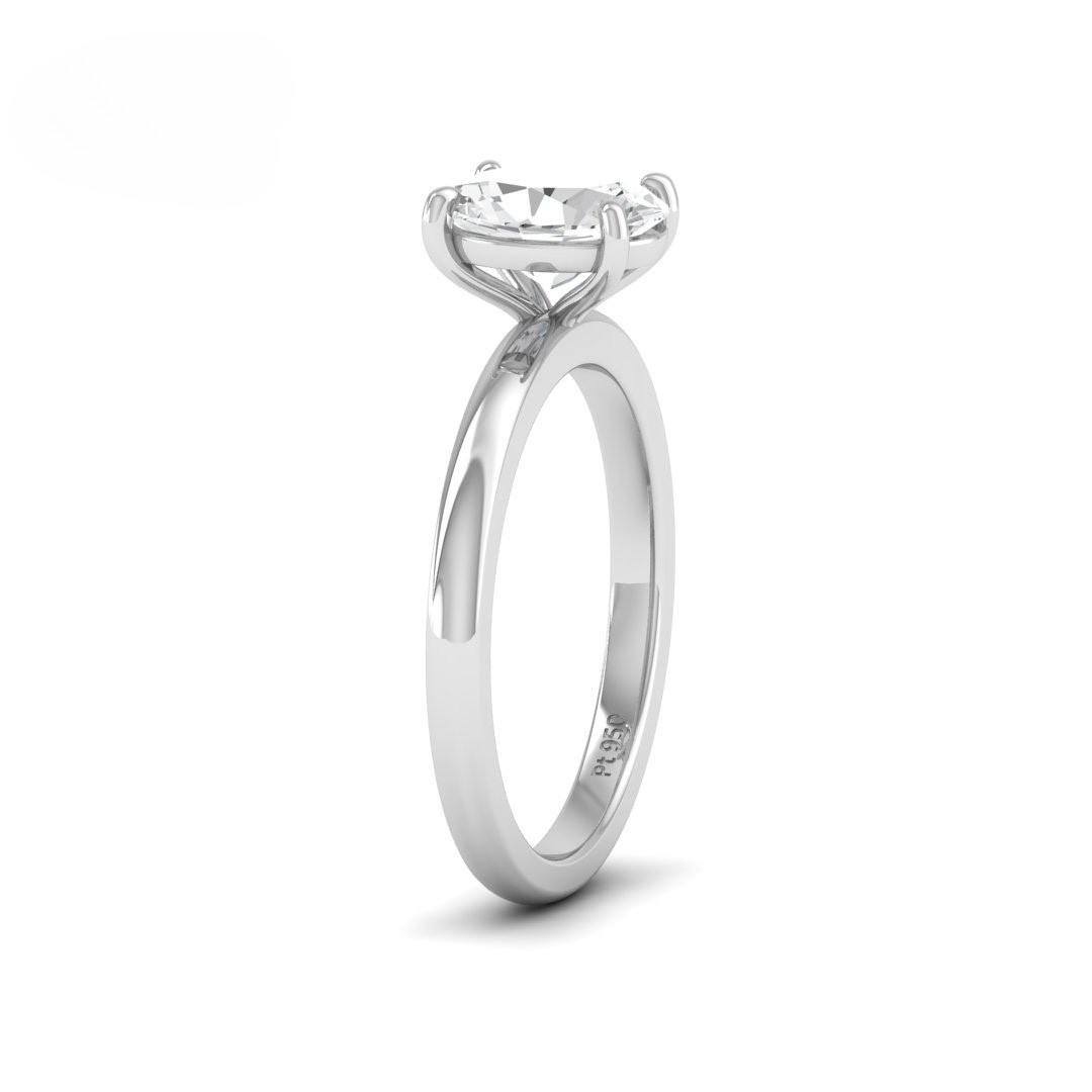 Noémie Solitaire Oval Cut With Diamond Engagement Ring