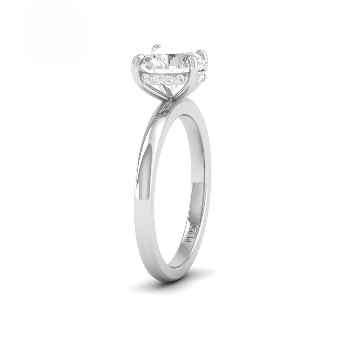 Léa Heart Cut Diamond With Hidden Halo Engagement Ring