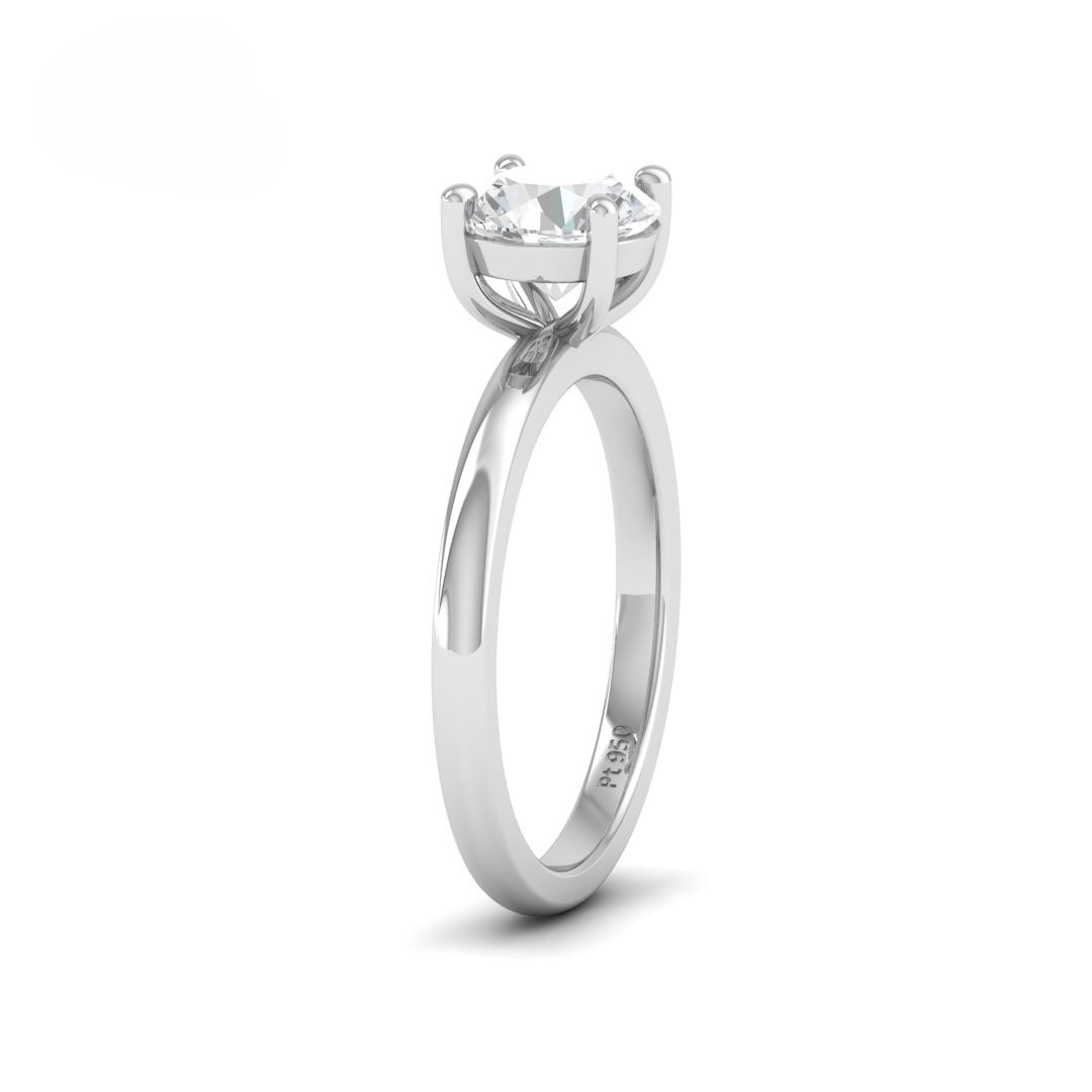 Noémie Solitaire Round Cut With Diamond Engagement Ring