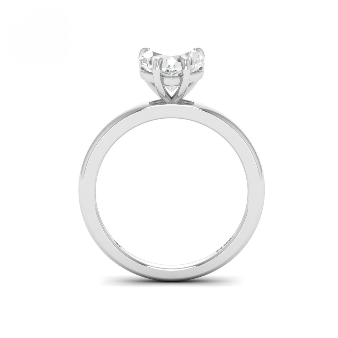 Noémie Solitaire Heart Cut With Diamond Engagement Ring
