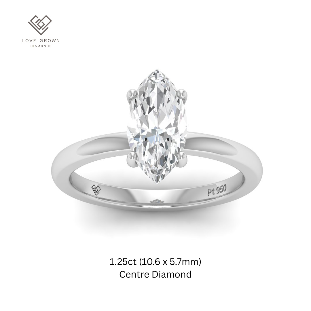Noémie Solitaire Marquise Cut With Diamond Ring