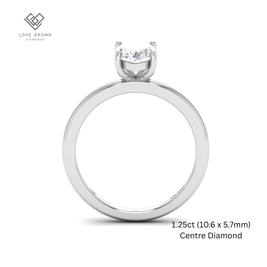 Noémie Solitaire Marquise Cut With Diamond Ring