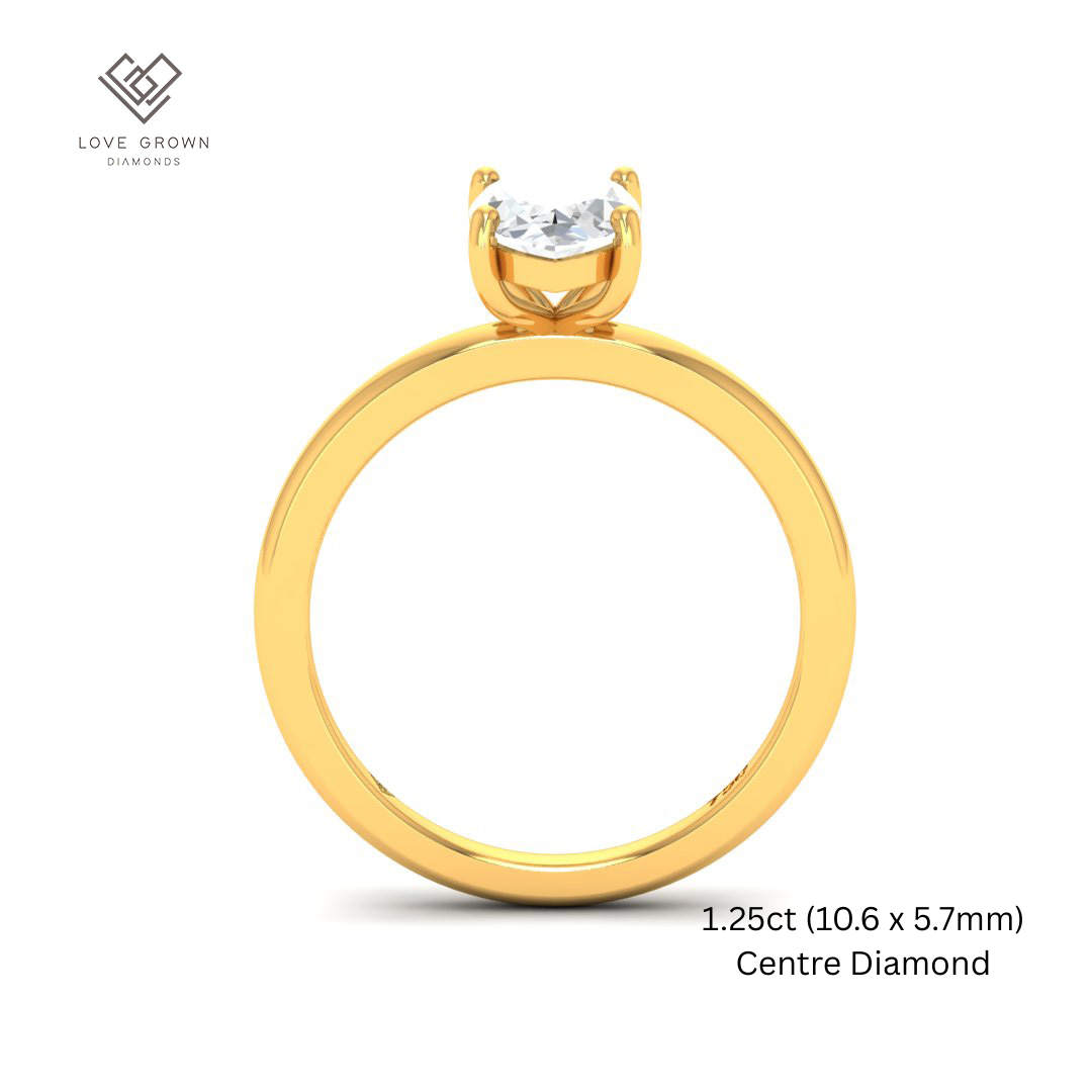 Noémie Solitaire Marquise Cut With Diamond Ring