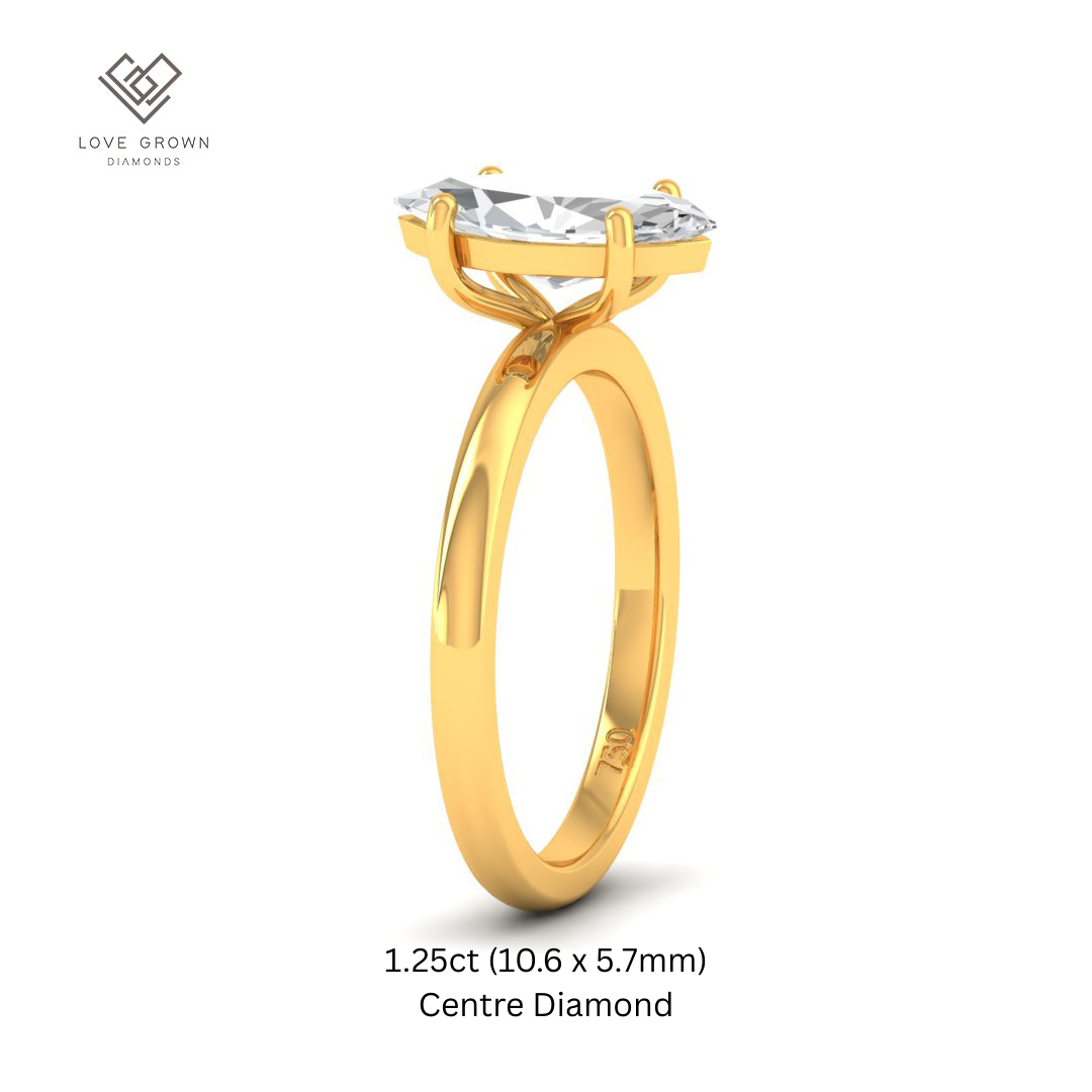 Noémie Solitaire Marquise Cut With Diamond Ring