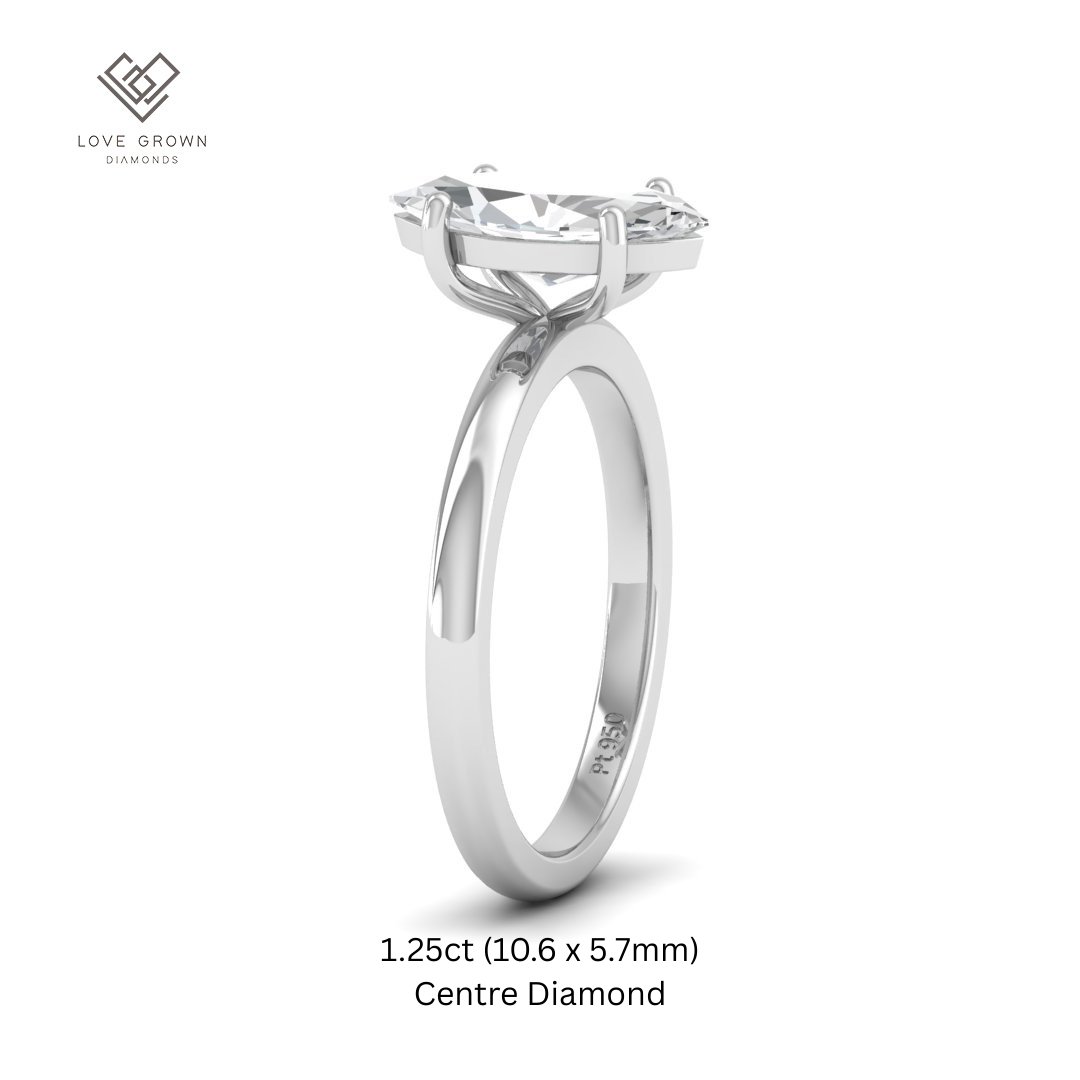 Noémie Solitaire Marquise Cut With Diamond Ring