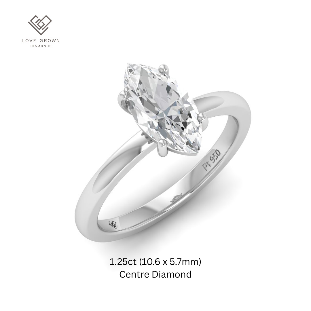 Noémie Solitaire Marquise Cut With Diamond Ring