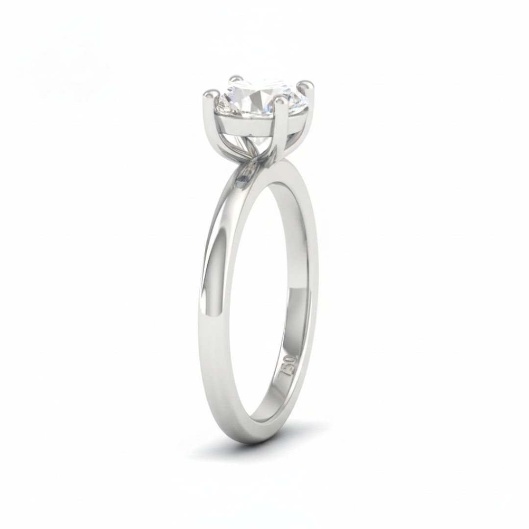 Noémie Solitaire Round Cut With Diamond Engagement Ring