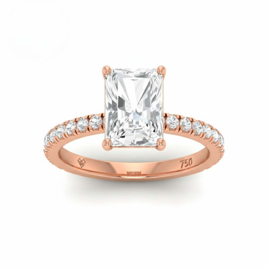 Abigail Radiant With Diamond Band Engagement Ring