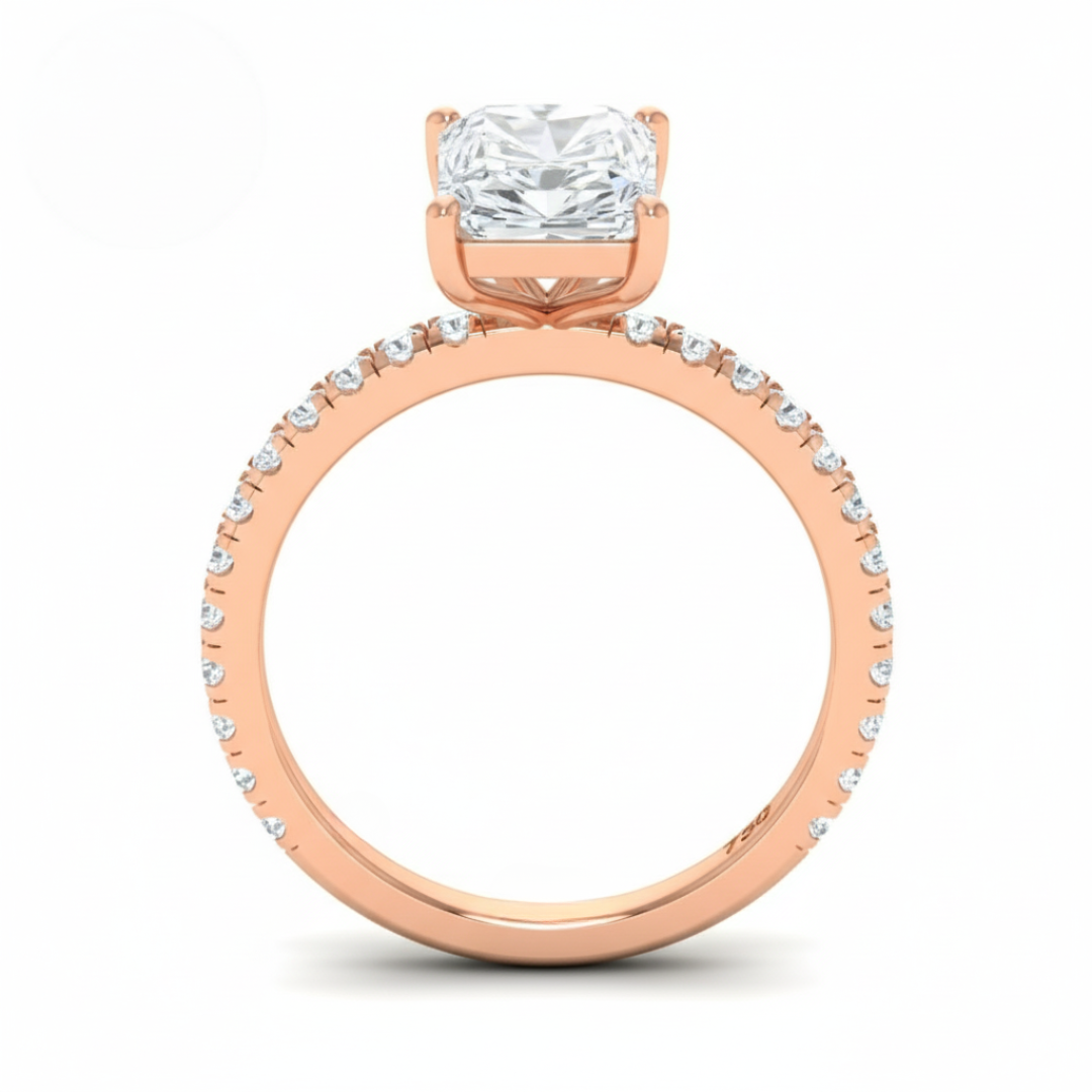 Abigail Radiant With Diamond Band Engagement Ring