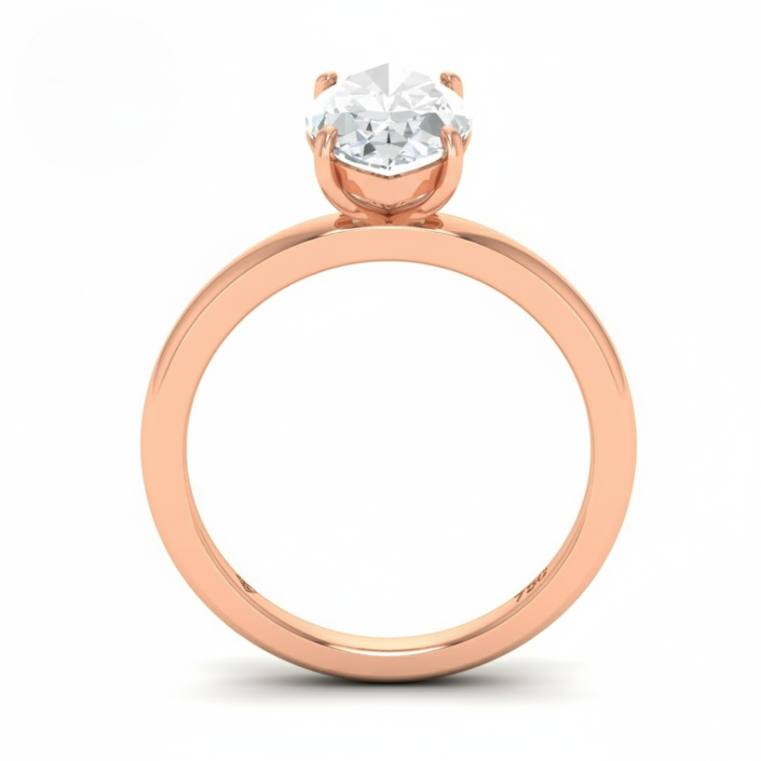 Noémie Solitaire Marquise Cut With Diamond Ring