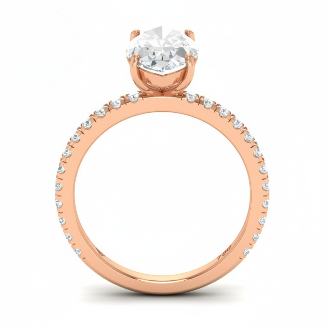 Abigail Marquise With Diamond Band Engagement Ring