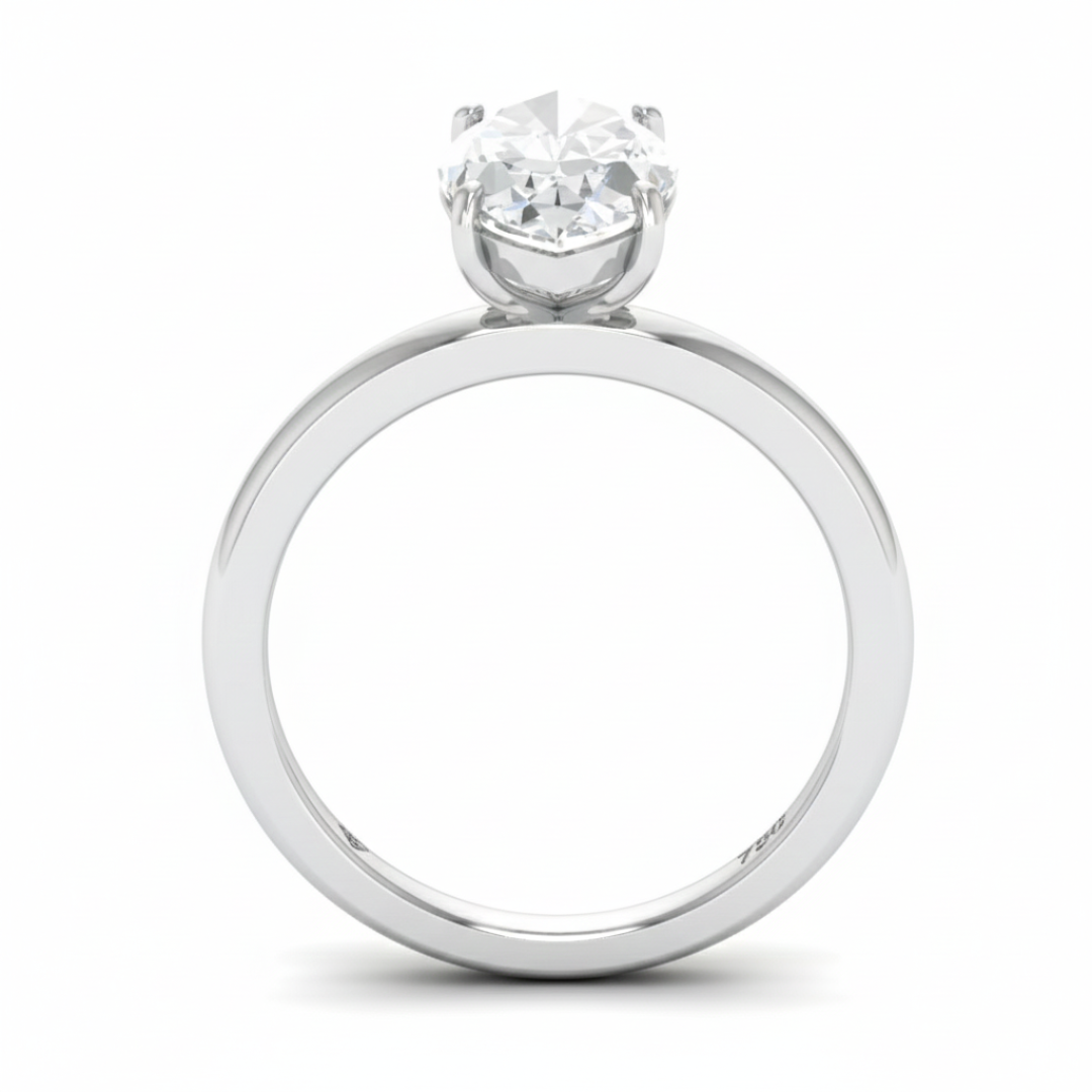 Noémie Solitaire Marquise Cut With Diamond Ring
