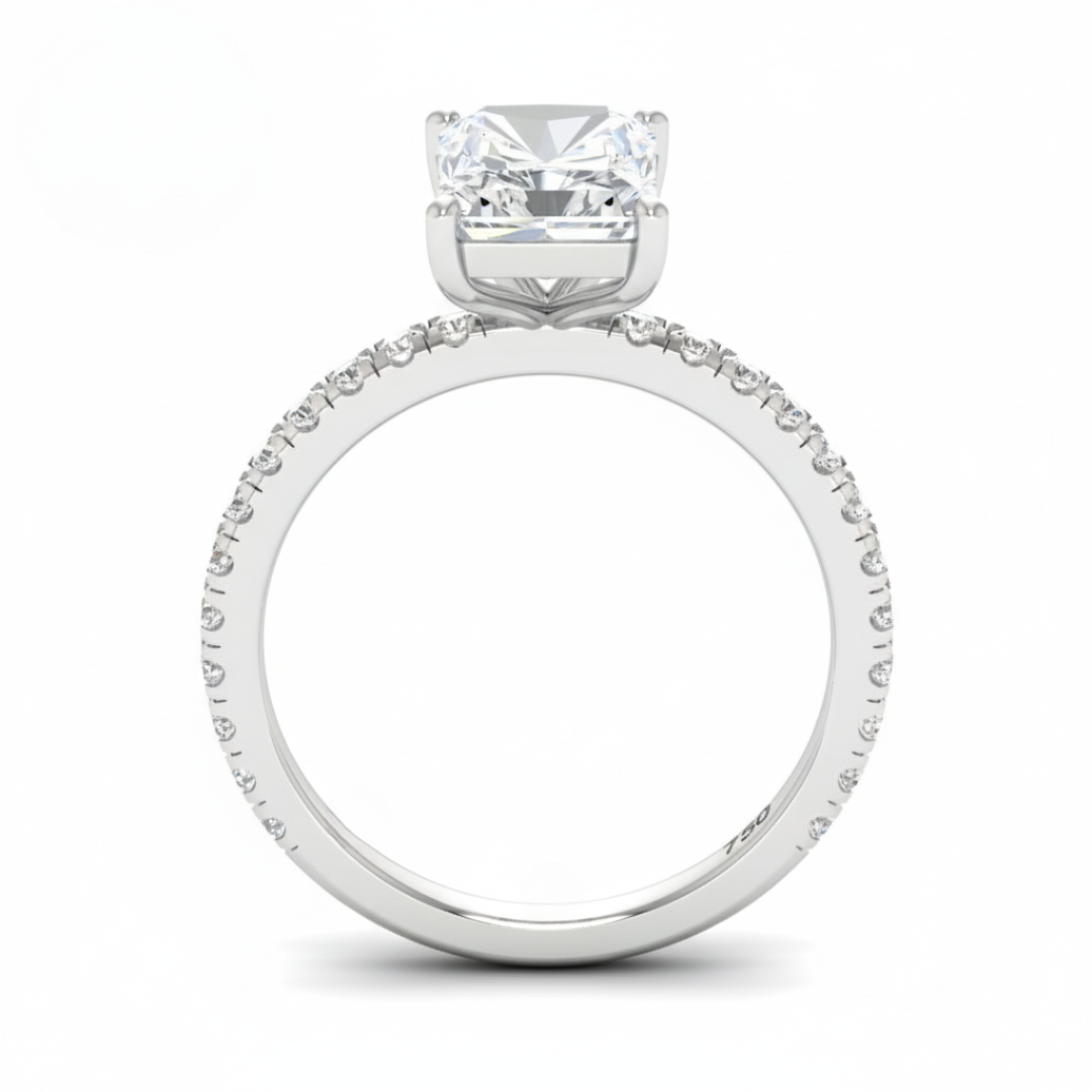 Abigail Radiant With Diamond Band Engagement Ring