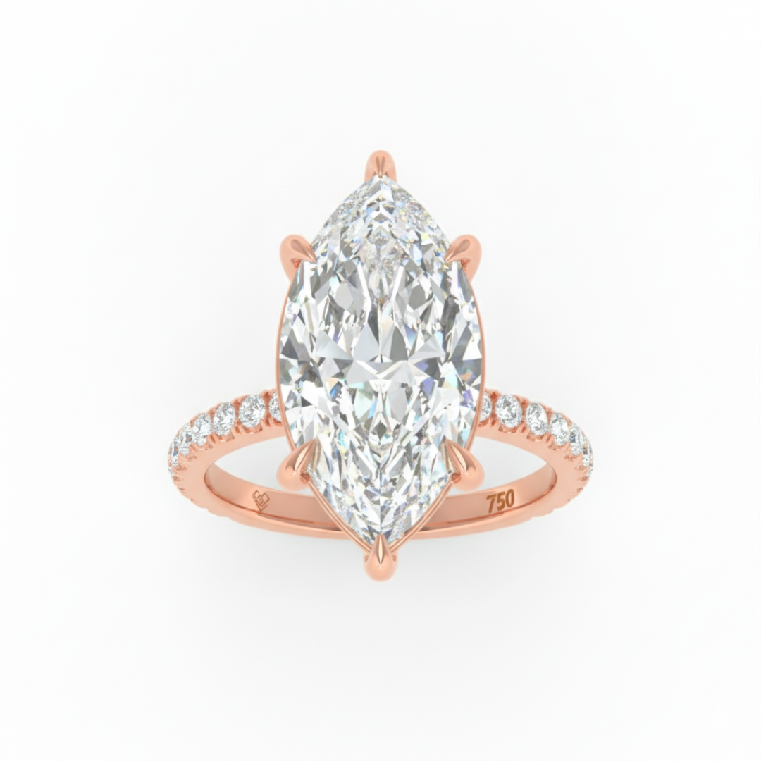 Abigail Marquise With Diamond Band Engagement Ring